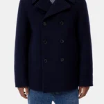 Virgin Wool Mix Pea Coat fd