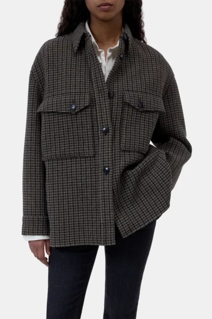 Wool Blend Shirt Jacket d